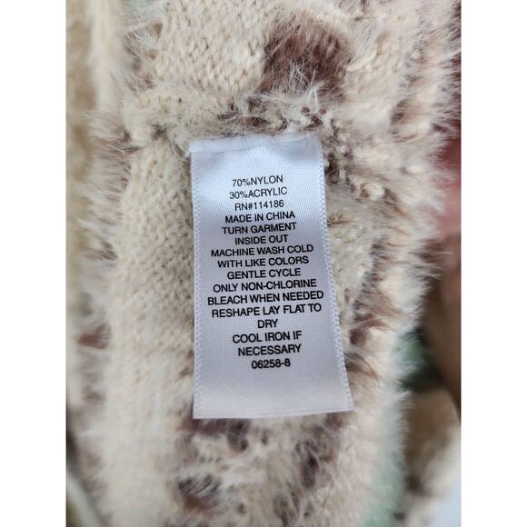 Ana Cardigan Womens 2x Eyelash Fuzzy Plush boho Aztec cabincore cozycore comfy - Picture 3 of 5